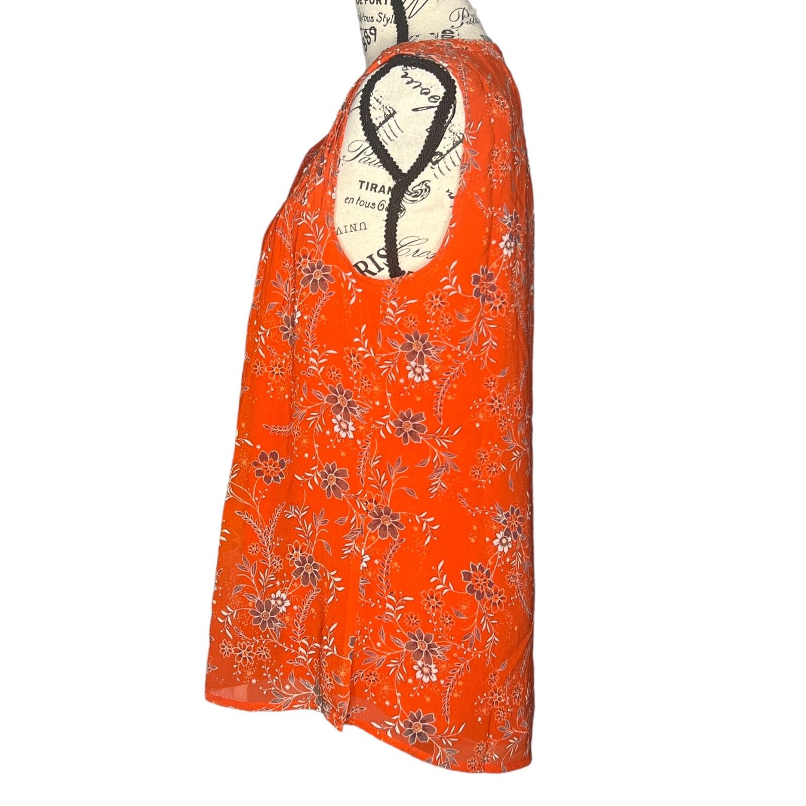 Other Carin Smocked Bib Blouse - Stitch Fix Split Neck Sleeveless Size S / US 4 / IT 40 - 2 Thumbnail