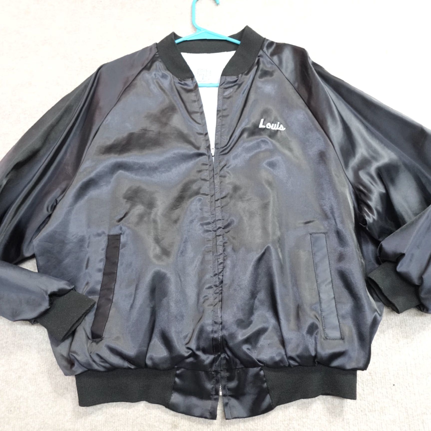 Vintage VINTAGE Local 26 Satin Jacket XL Black Bomber Jacket Men Size US XL / EU 56 / 4 - 4 Thumbnail