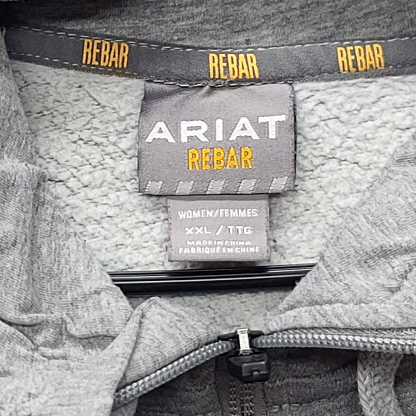 Ariat Ariat Rebar Sweatshirt Womens 2XL Gray Hooded Pullover Western Workwear Regular Long Sleeve Size XXL / US 16-18 / IT 52-54 - 2 Thumbnail