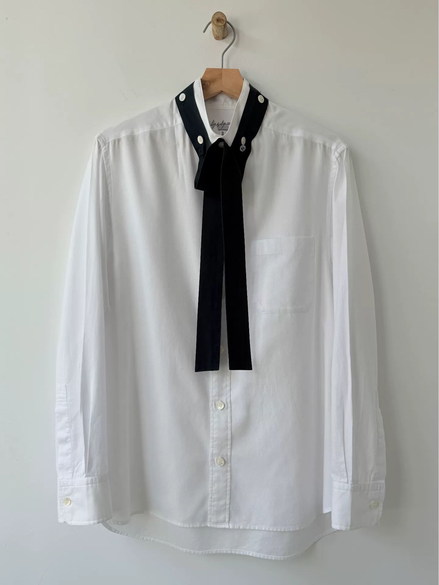 Yohji Yamamoto Yohji Yamamoto Pour Homme White Shirt Size US M / EU 48-50 / 2 - 1 Thumbnail