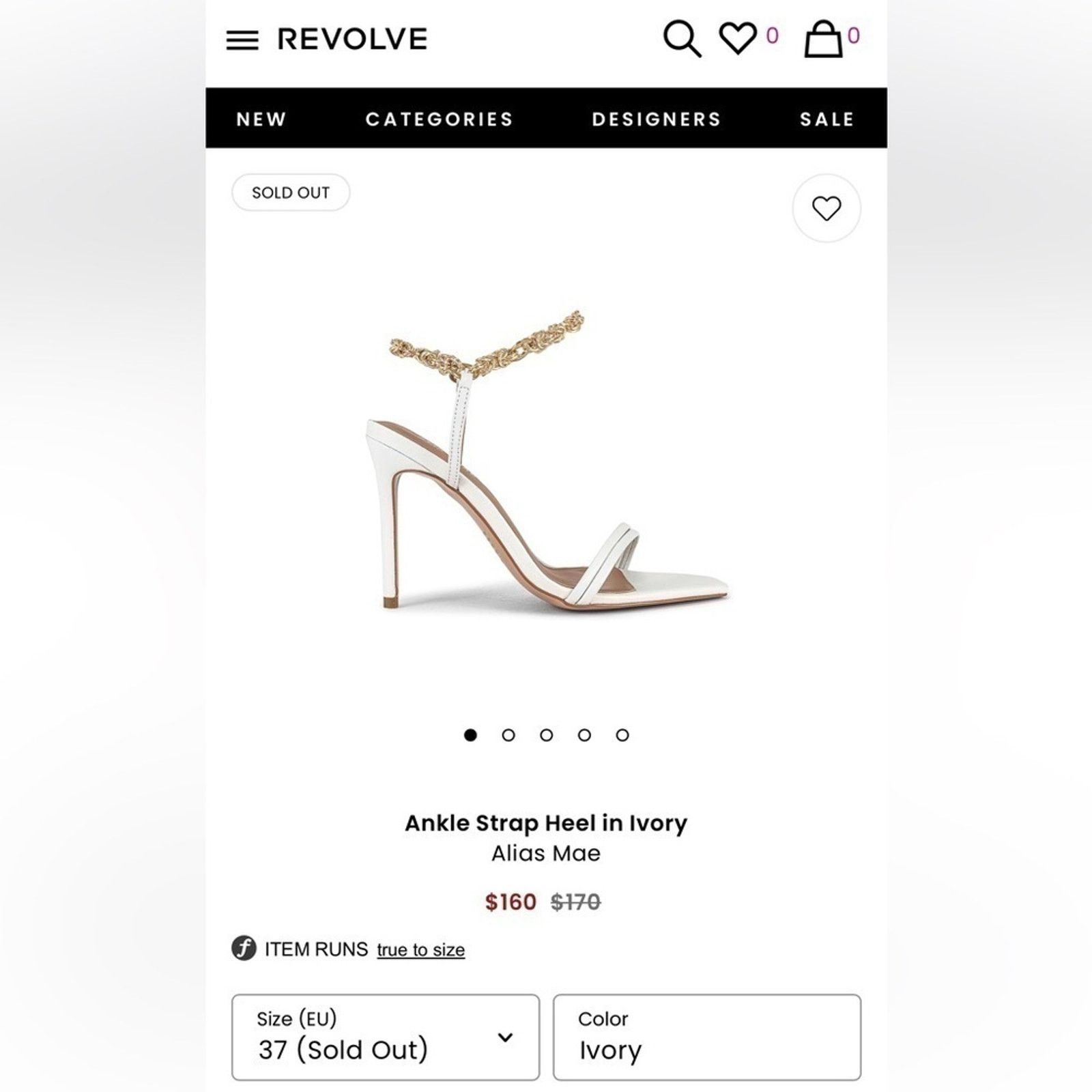 Other ALIAS MAE Revolve Ankle Strap Heel in Ivory Sz. 37 EU / 7 US Size US 6 / IT 36 - 12 Thumbnail