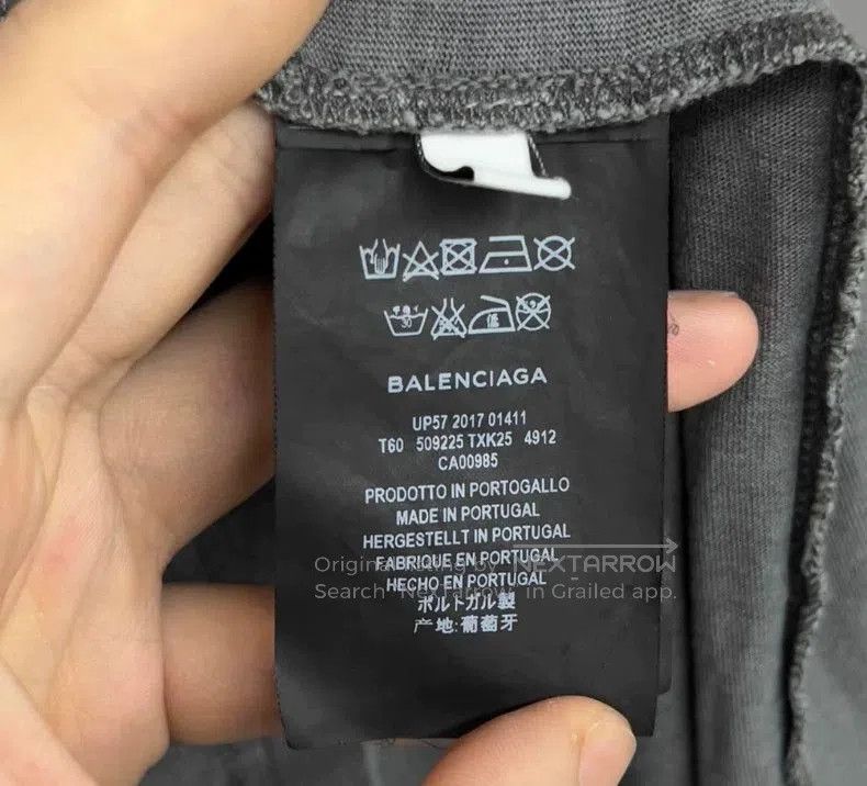 Balenciaga Balenciaga Washed Black Portrait T-shirt. Size US XS / EU 42 / 0 - 4 Thumbnail