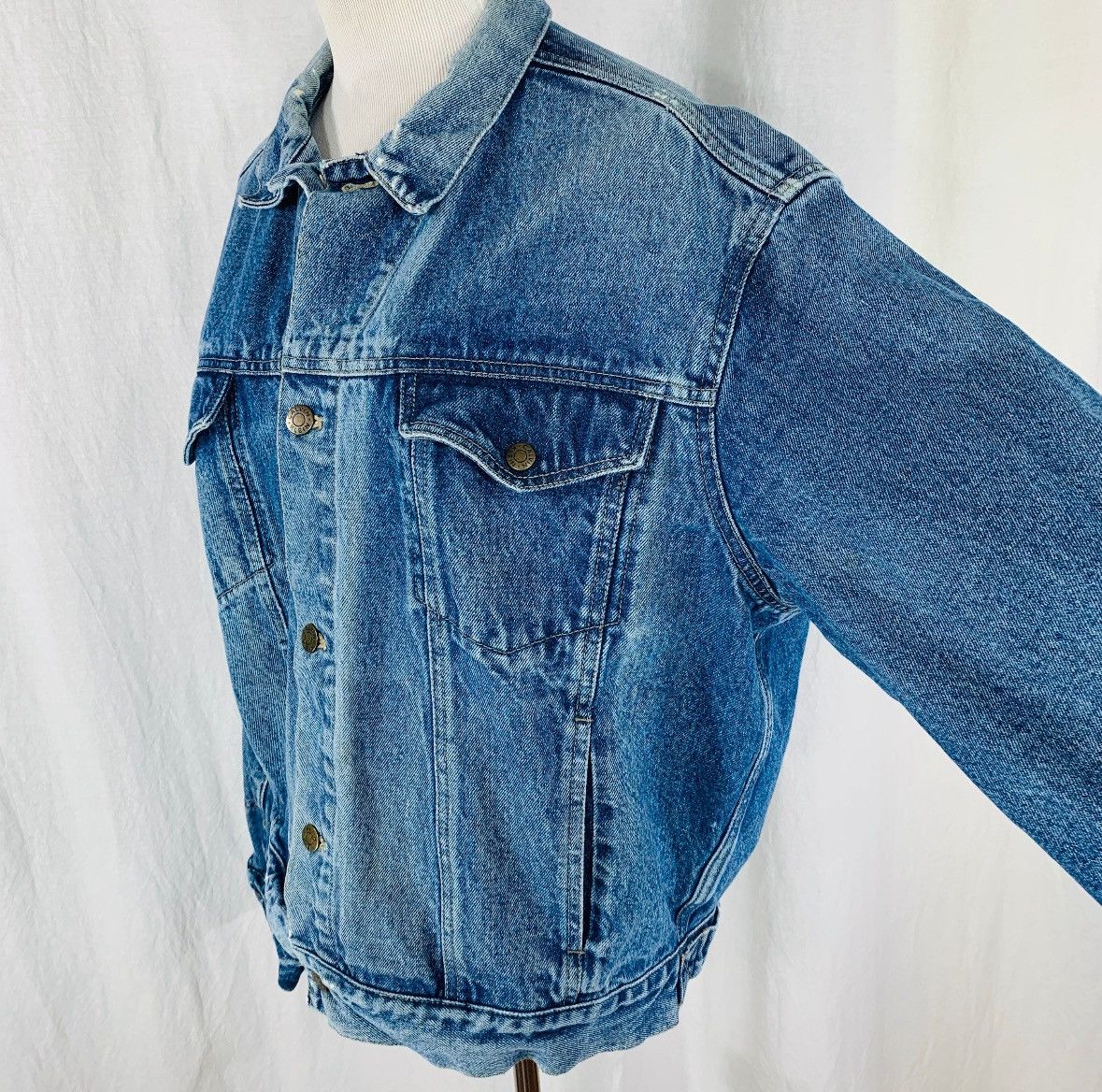 Calvin Klein Vintage Calvin Klein Denim Jacket w/ Natural Fade (XL) Size US XL / EU 56 / 4 - 4 Thumbnail