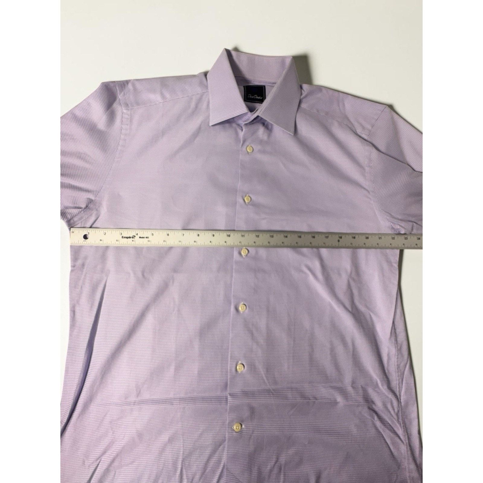 David Donahue David Donahue Shirt Mens 16 32/33 Purple Geometric Button Up Size US M / EU 48-50 / 2 - 2 Thumbnail