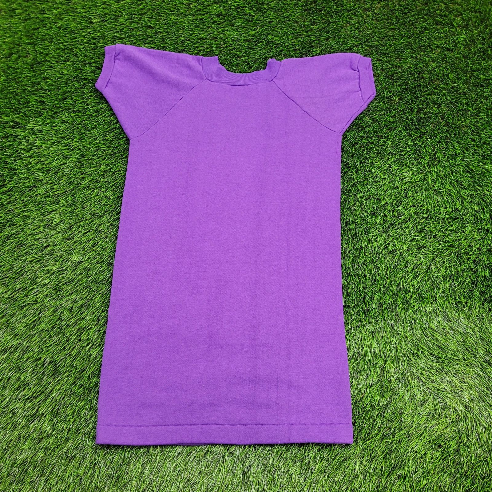 Tultex VTG 90s Purple Sweatshirt Dress Womens Small Fleece Raglan Size S / US 4 / IT 40 - 5 Thumbnail