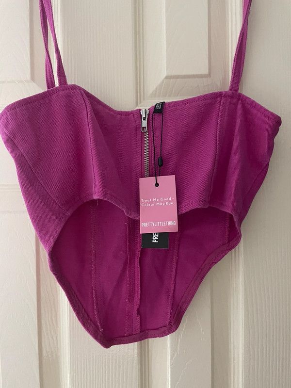 PrettyLittleThing pink corset Size XS / US 0-2 / IT 36-38 - 2 Thumbnail
