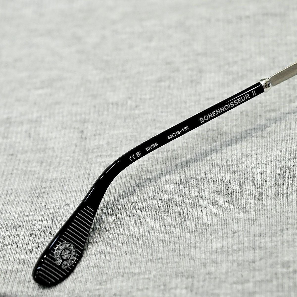 Chrome Hearts CHROME HEARTS BONENNOISSEUR II BLACK/BRUSHED SILVER GLASSES Size ONE SIZE - 9 Thumbnail