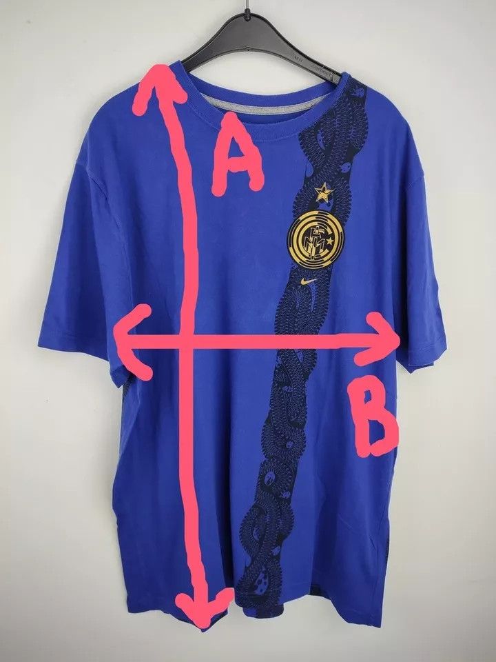 Nike Vintage Nike Inter Milan t shirt size XXL BIG Size US XXL / EU 58 / 5 - 11 Thumbnail
