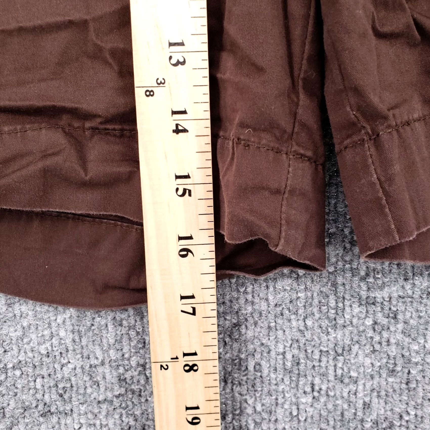 Vintage Rock & Republic Shorts Womens 8 Medium Brown Chino Mid Rise Flat Front Preppy Size 30" / US 8 / IT 44 - 5 Thumbnail