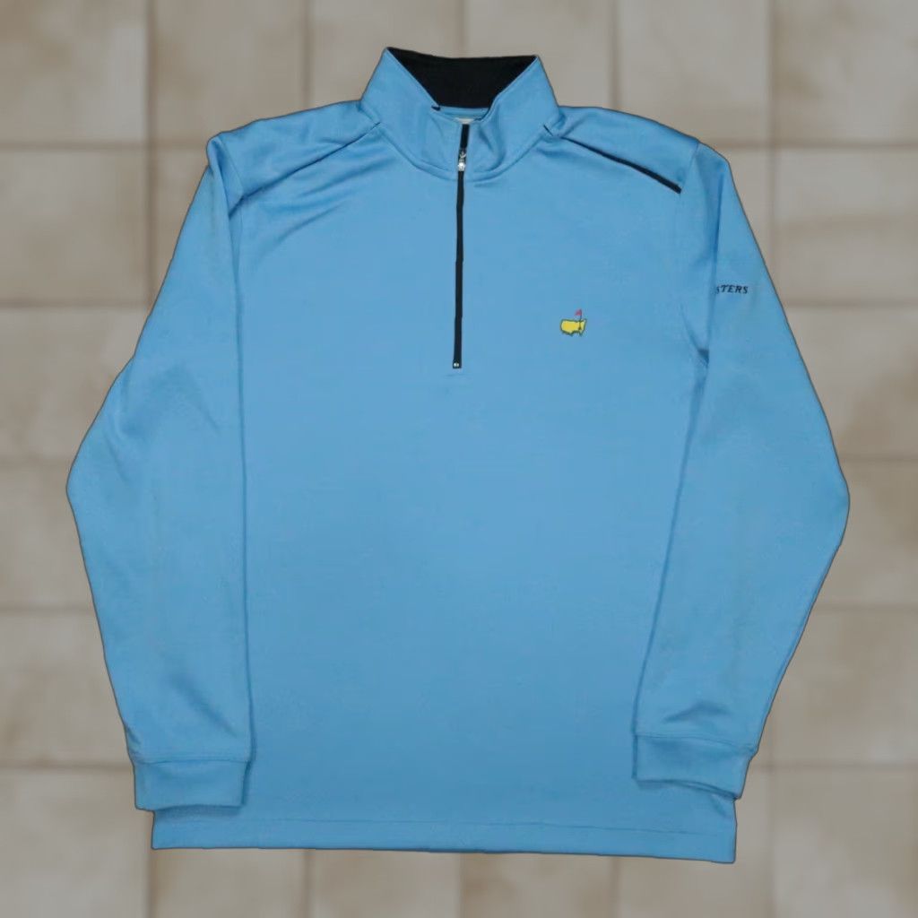 Masters Performance Pullover Mens XL Blue Augusta National Quarter Zip Pullover