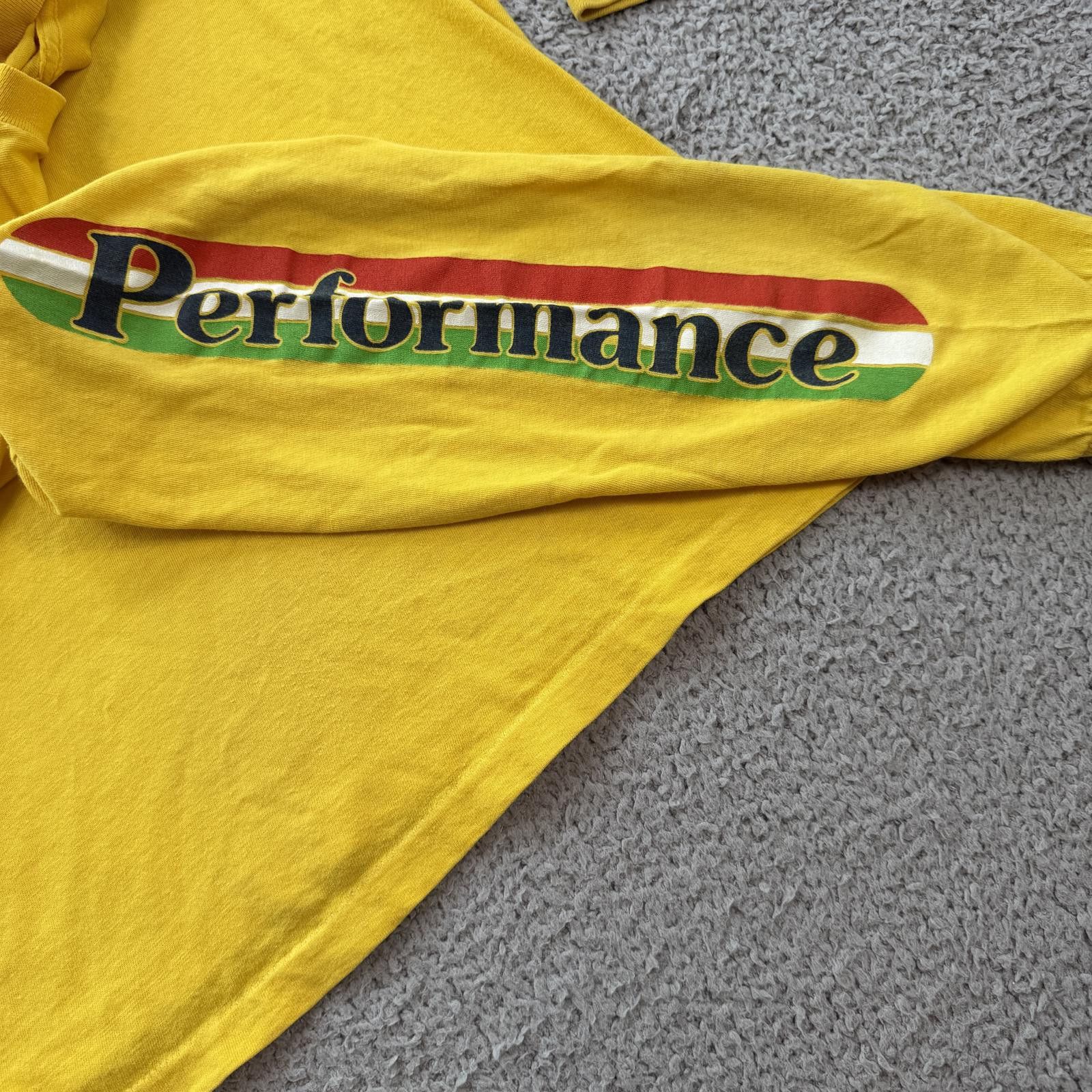 Britt Bolton Vintage Performance Long Sleeve T Shirt Yellow USA Made Size US S / EU 44-46 / 1 - 7 Thumbnail