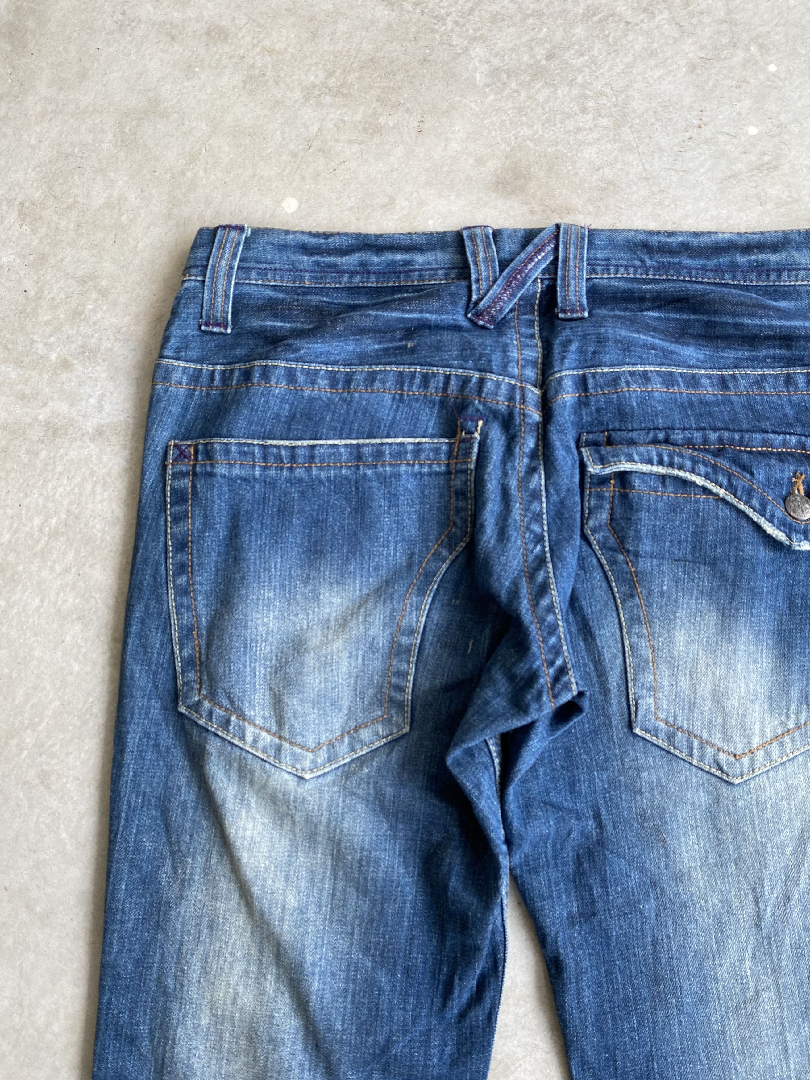 If Six Was Nine Root Three Flare Distressed Ripped Bootcut Jeans Size US 32 / EU 48 - 10 Thumbnail