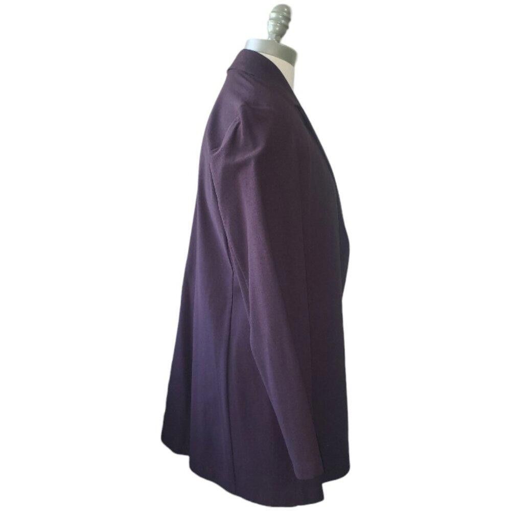 Eileen Fisher CT1614 Eileen Fisher Deep Plum Open Jacket M Size M / US 6-8 / IT 42-44 - 3 Thumbnail
