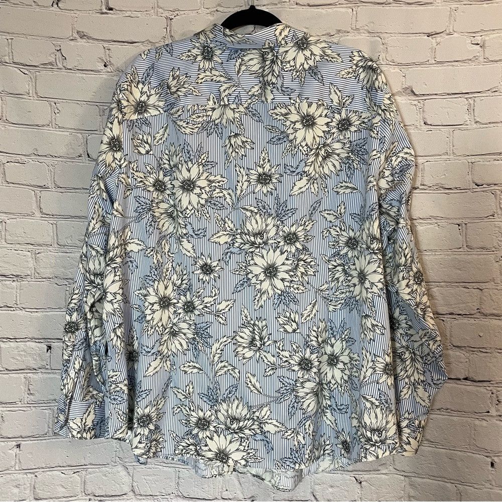 Chaps Chaps Floral Non Iron Long Sleeve Cotton Shirt Size 2X Size XXL / US 16-18 / IT 52-54 - 3 Thumbnail