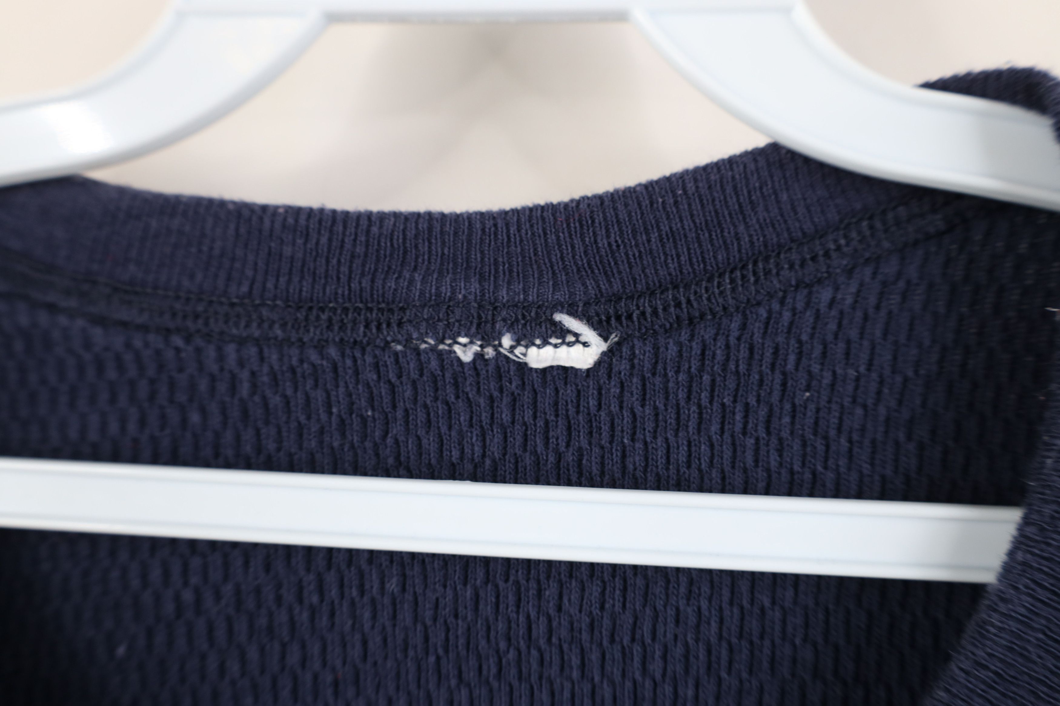 Vintage Vintage 90s Streetwear Waffle Knit Long Sleeve T-Shirt Size US L / EU 52-54 / 3 - 5 Thumbnail