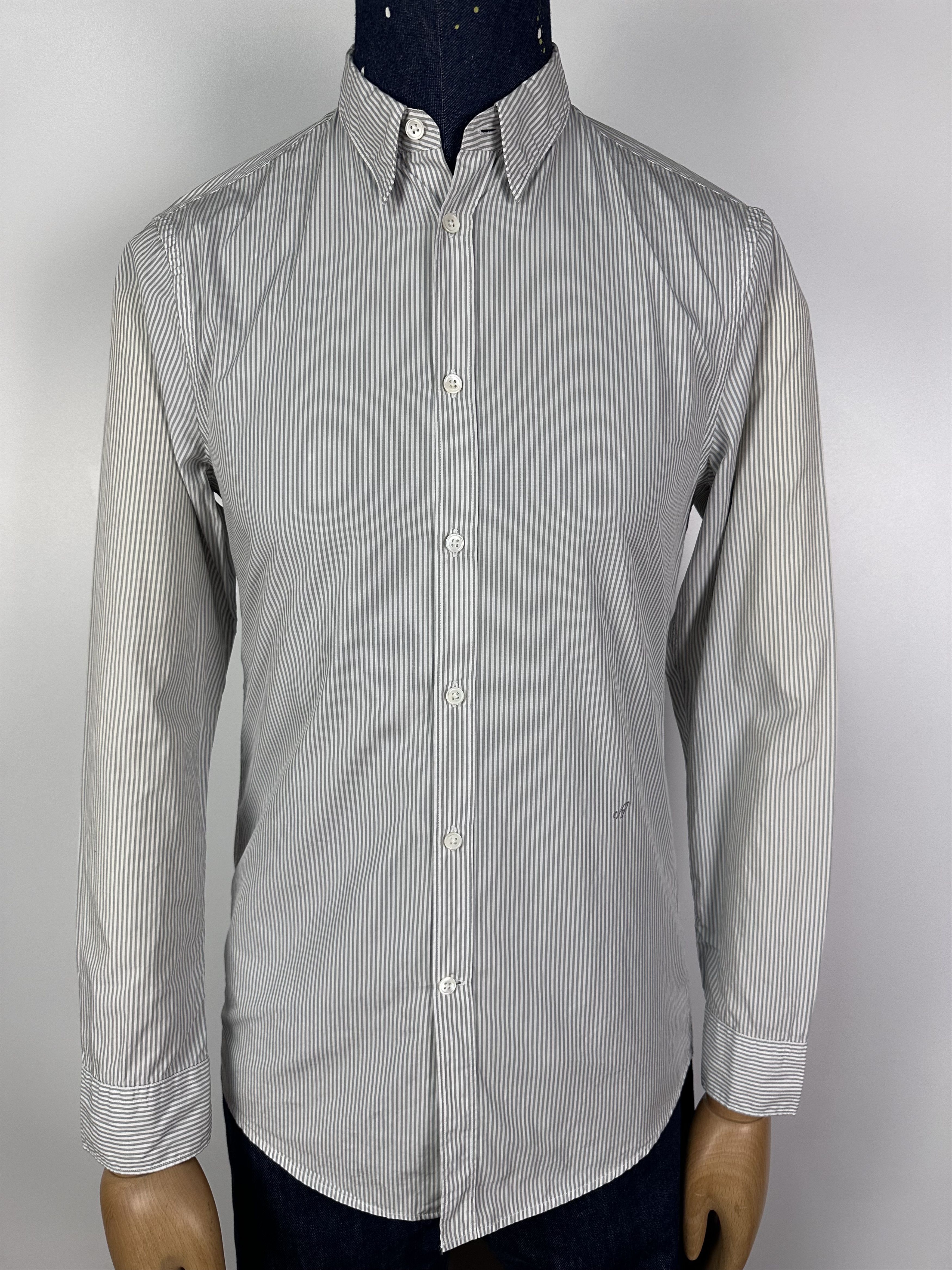 Acne Studios Acne Slim Stripe 2 Mens Shirt Long Sleeve Gray Size 46 Size US S / EU 44-46 / 1 - 2 Thumbnail