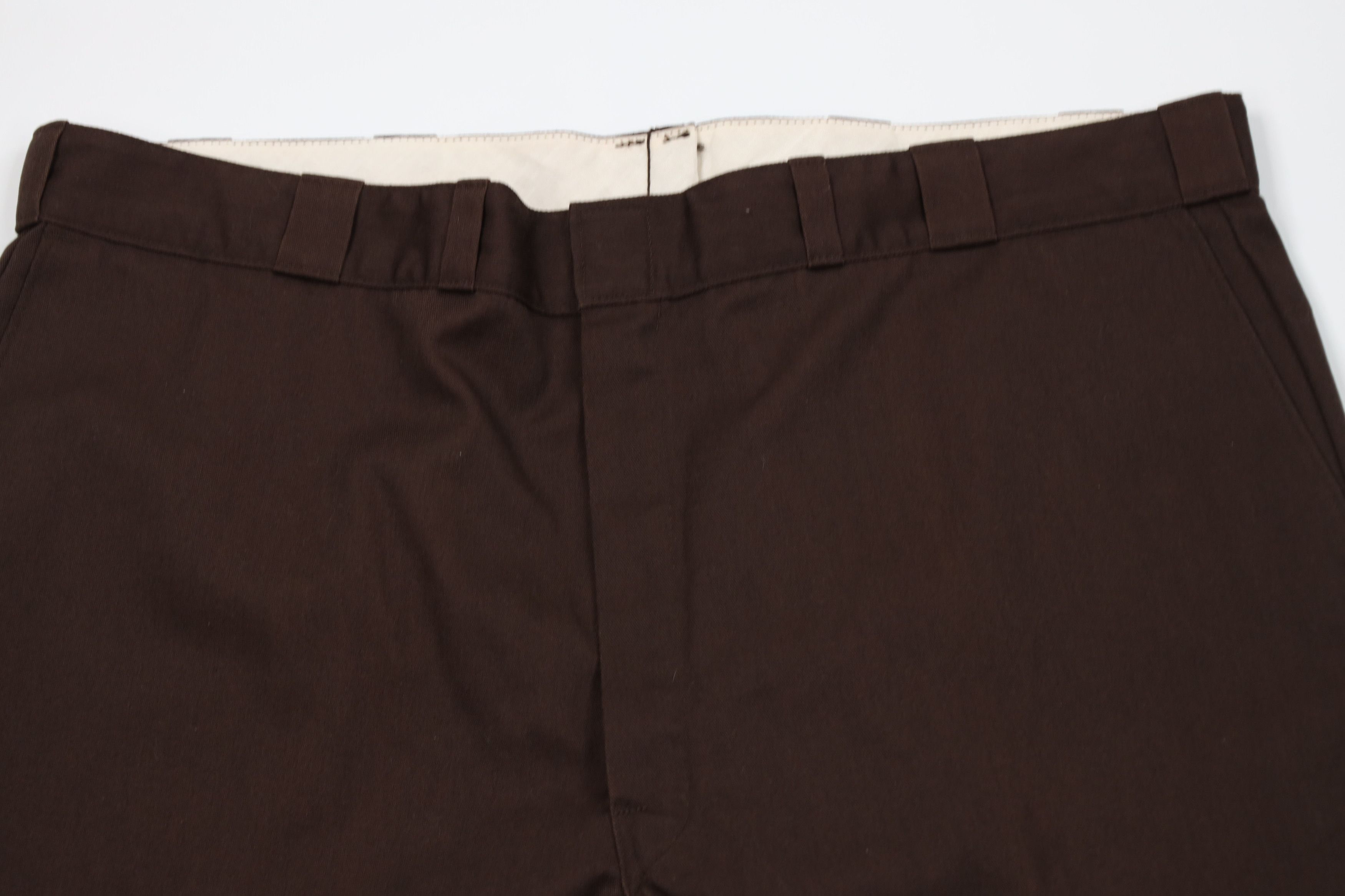 Dickies Vintage 90s Dickies Wide Leg Dungaree Pants Brown USA Size US 44 / EU 60 - 2 Thumbnail
