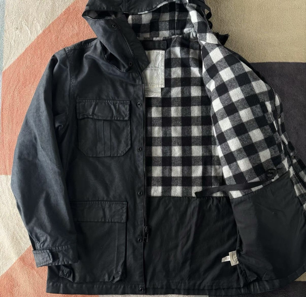 Denim & Supply Ralph Lauren Denim Supply Ralph Lauren Waxed Hooded Jacket K22 Size US M / EU 48-50 / 2 - 2 Thumbnail