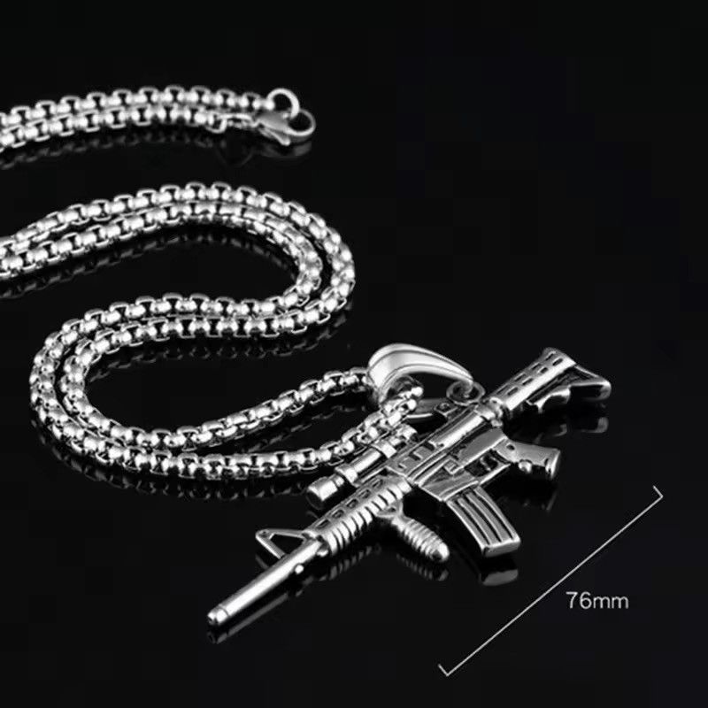 Jewelry Machine Gun Pendant Necklace Size ONE SIZE - 6 Thumbnail