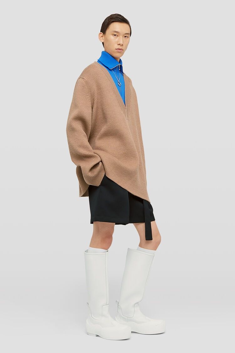 Jil Sander o1w1db10825 High-Neck Sweater in Brown/Blue Size US M / EU 48-50 / 2 - 3 Thumbnail
