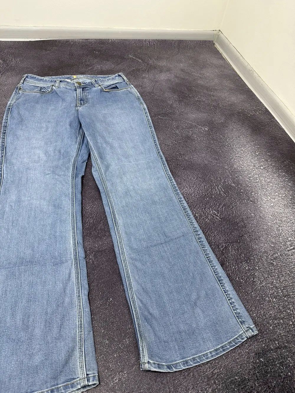 Carhartt Vintage Cahrartt USA Bootcut Light Blue Hype Flared Jeans Size 32" / US 10 / IT 46 - 11 Thumbnail