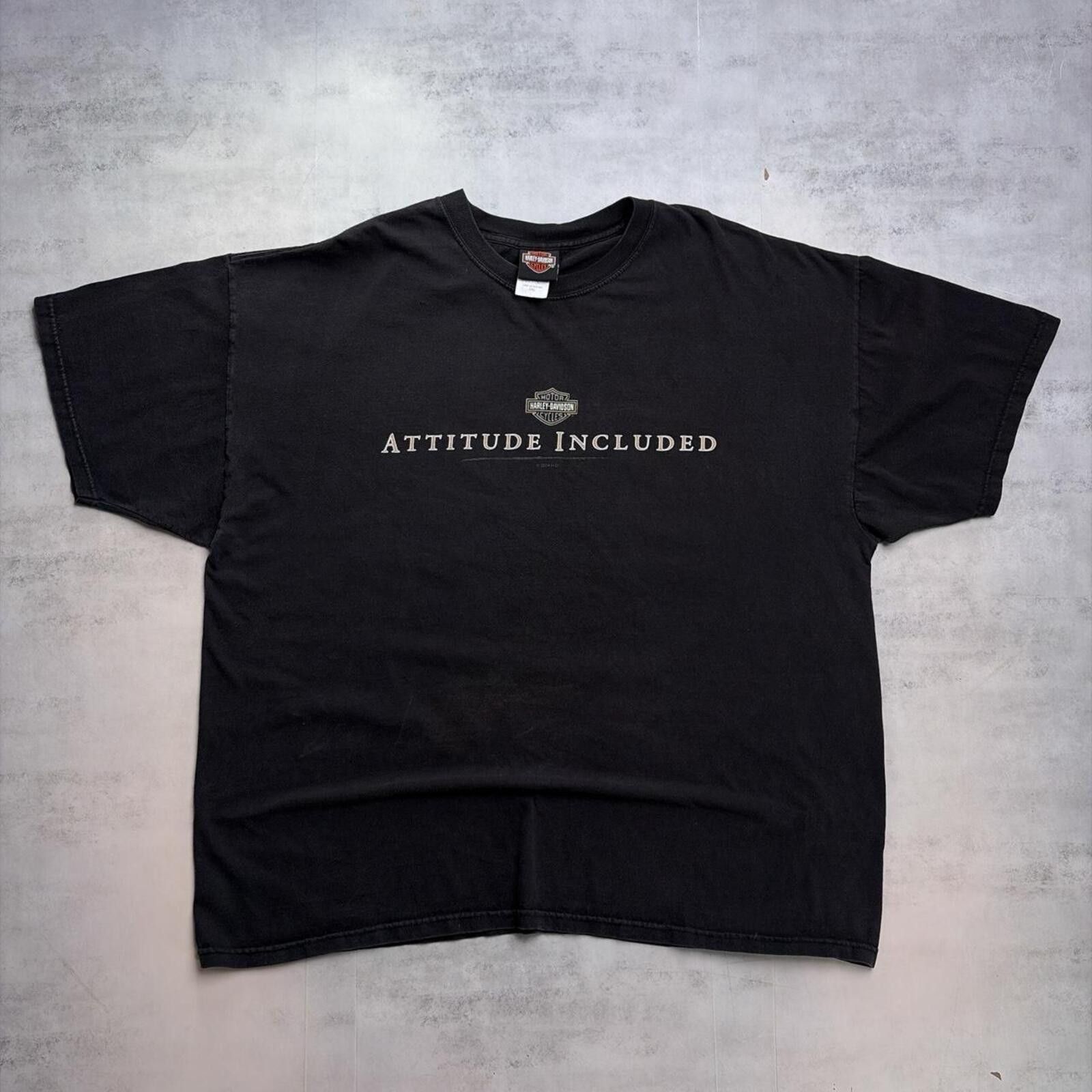 Harley Davidson Y2K Black Harley Davidson Grunge Biker Faded T-Shirt Size US XXL / EU 58 / 5 - 1 Thumbnail