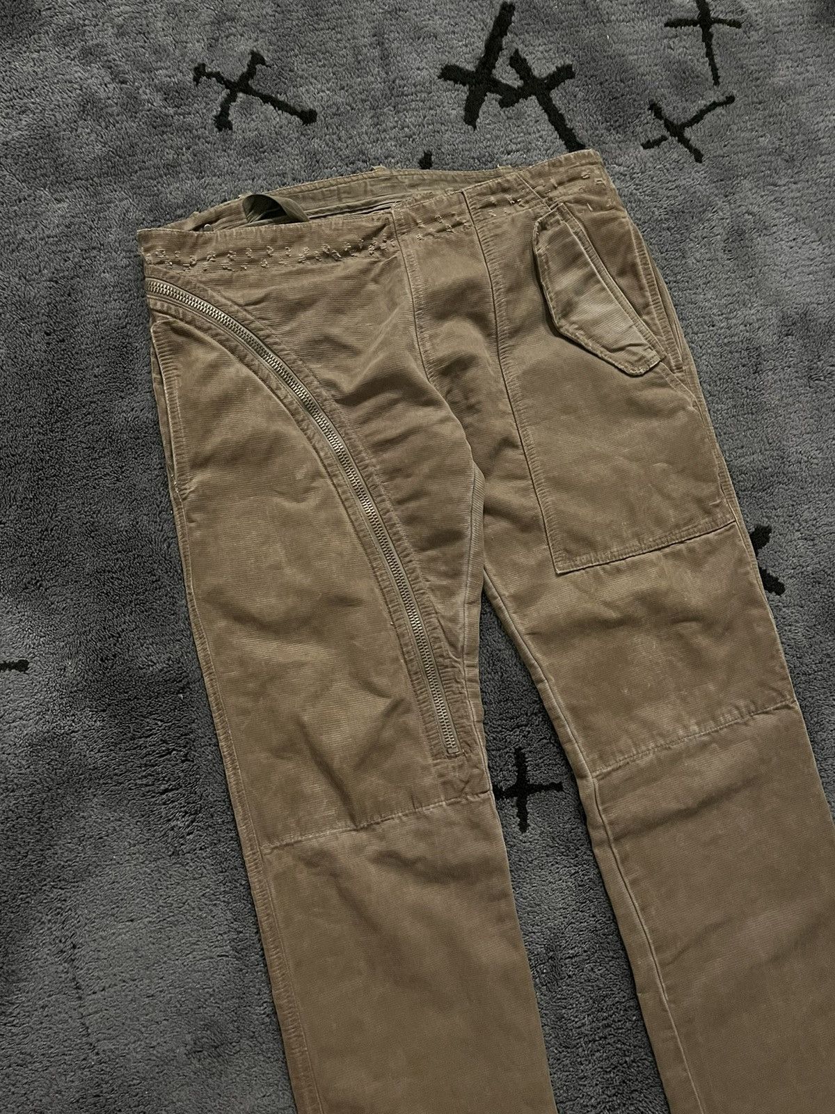 Rick Owens × Rick Owens Drkshdw SS09 Strutter Grosgrain Brown Double Layered Aircut Pants Size US 34 / EU 50 - 5 Thumbnail