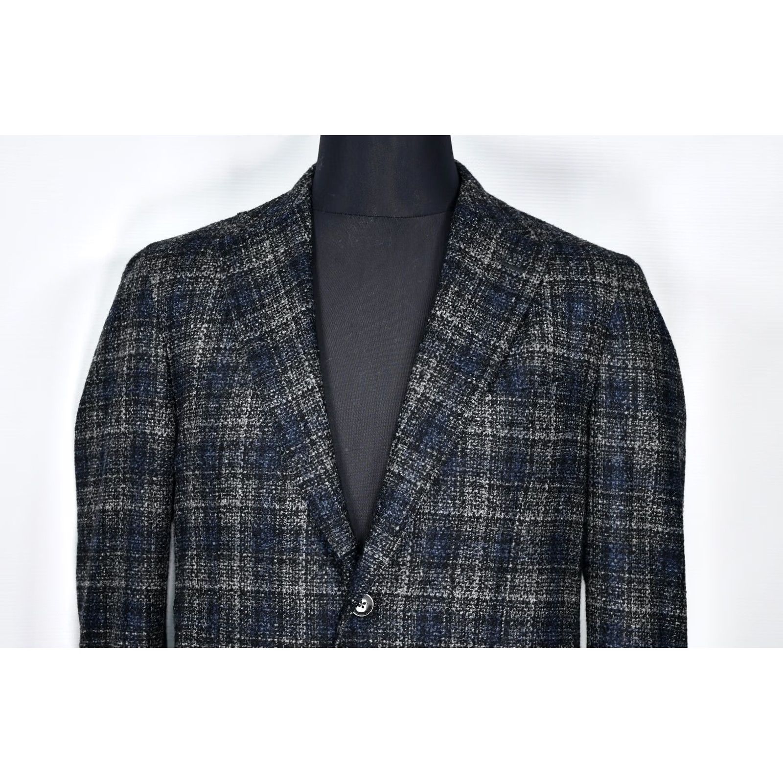 L.B.M. 1911 L.B.M 1911 Blazer Shirt Men 52 Blue Check Wool Limited Edition Tailored Modern Classic Suit Jacket Size 52R - 2 Thumbnail