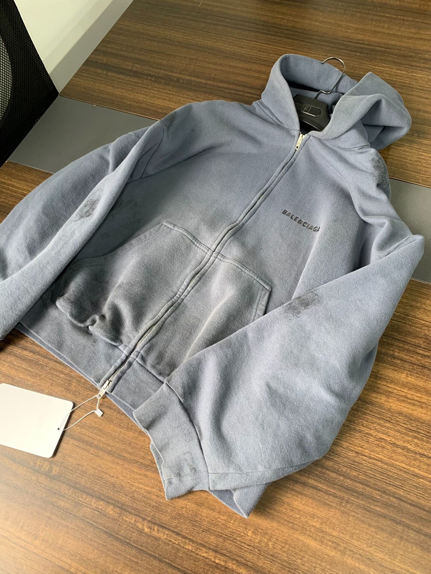 Balenciaga Balenciaga Men's Zip Hoodie in Excellent Condition Size US XL / EU 56 / 4 - 1 Thumbnail