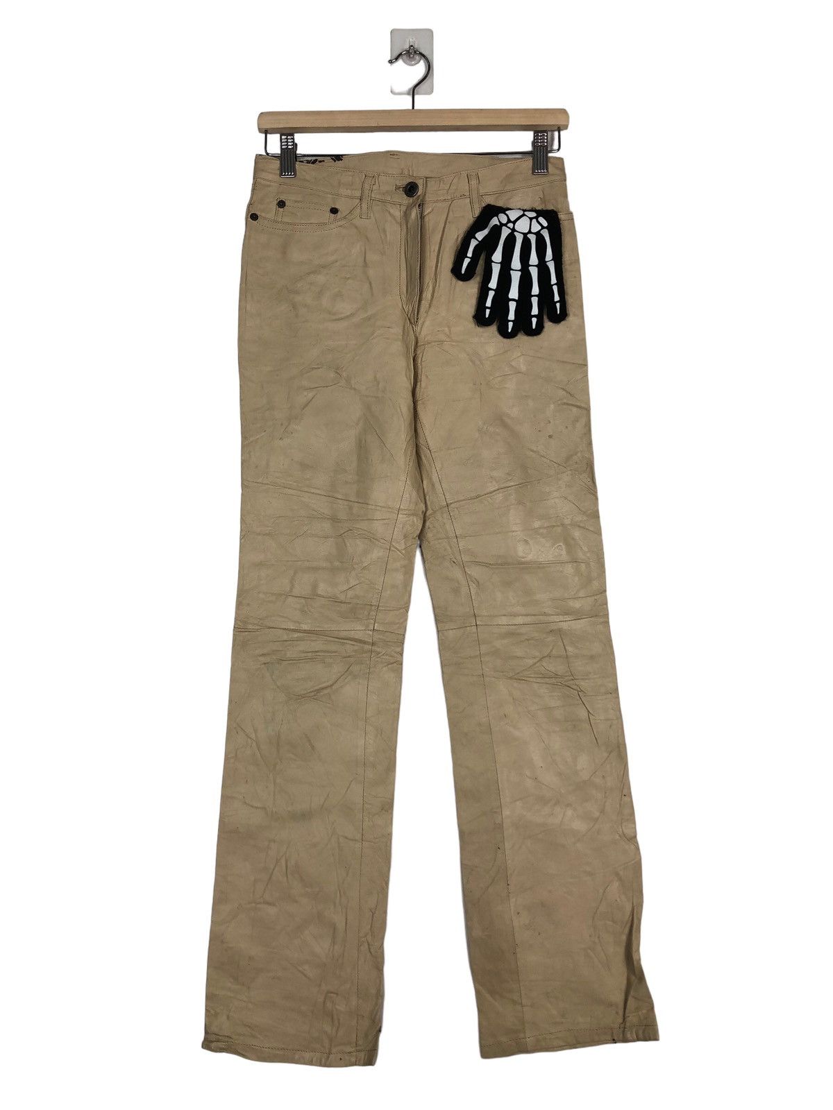 Genuine Leather 🔥Rare 5351 By Issey Miyake Genuine Leather Pants Racing Size US 28 / EU 44 - 1 Thumbnail