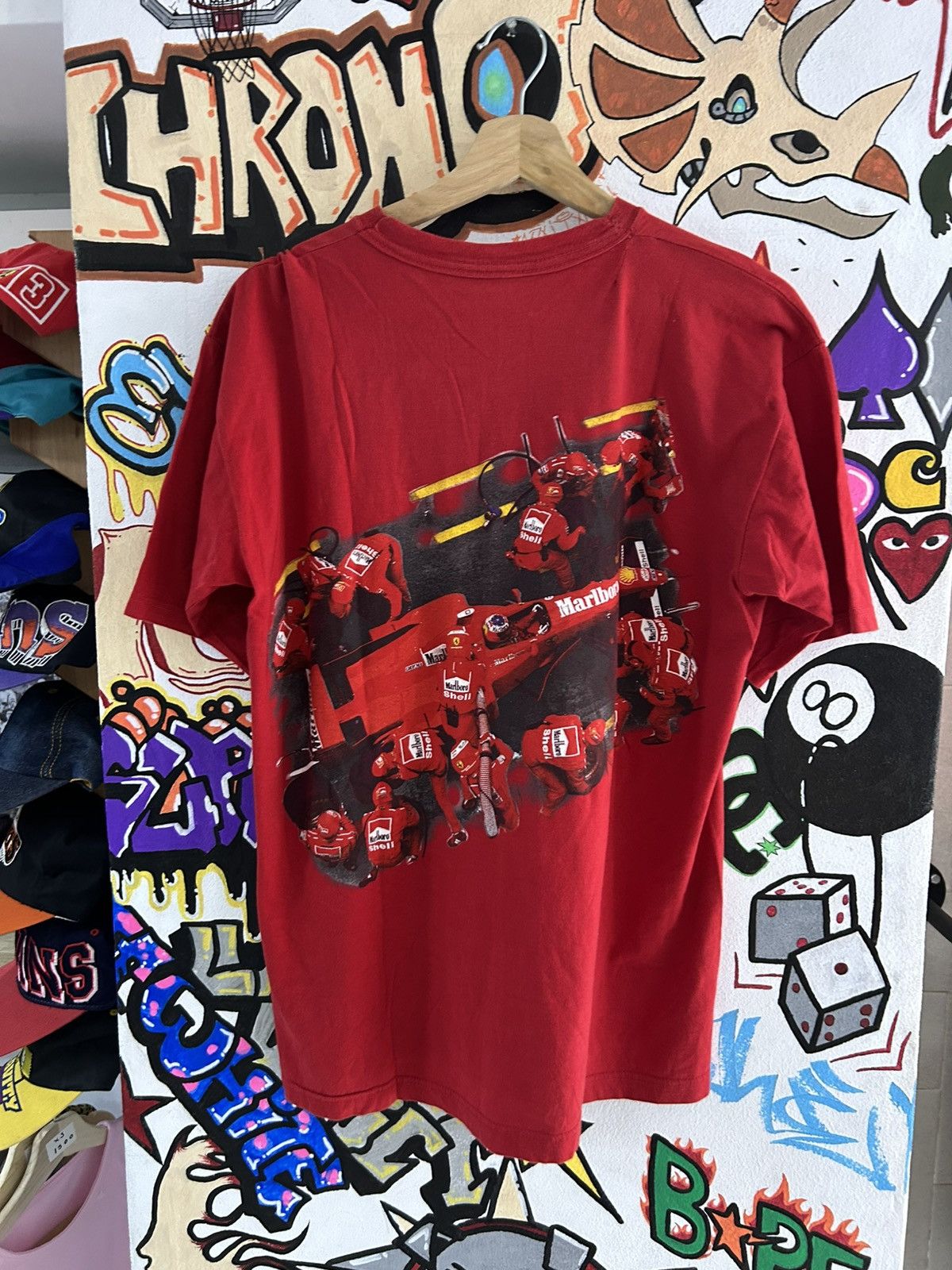Vintage Ferrari Pit Stop 90s Tee Size US L / EU 52-54 / 3 - 2 Thumbnail