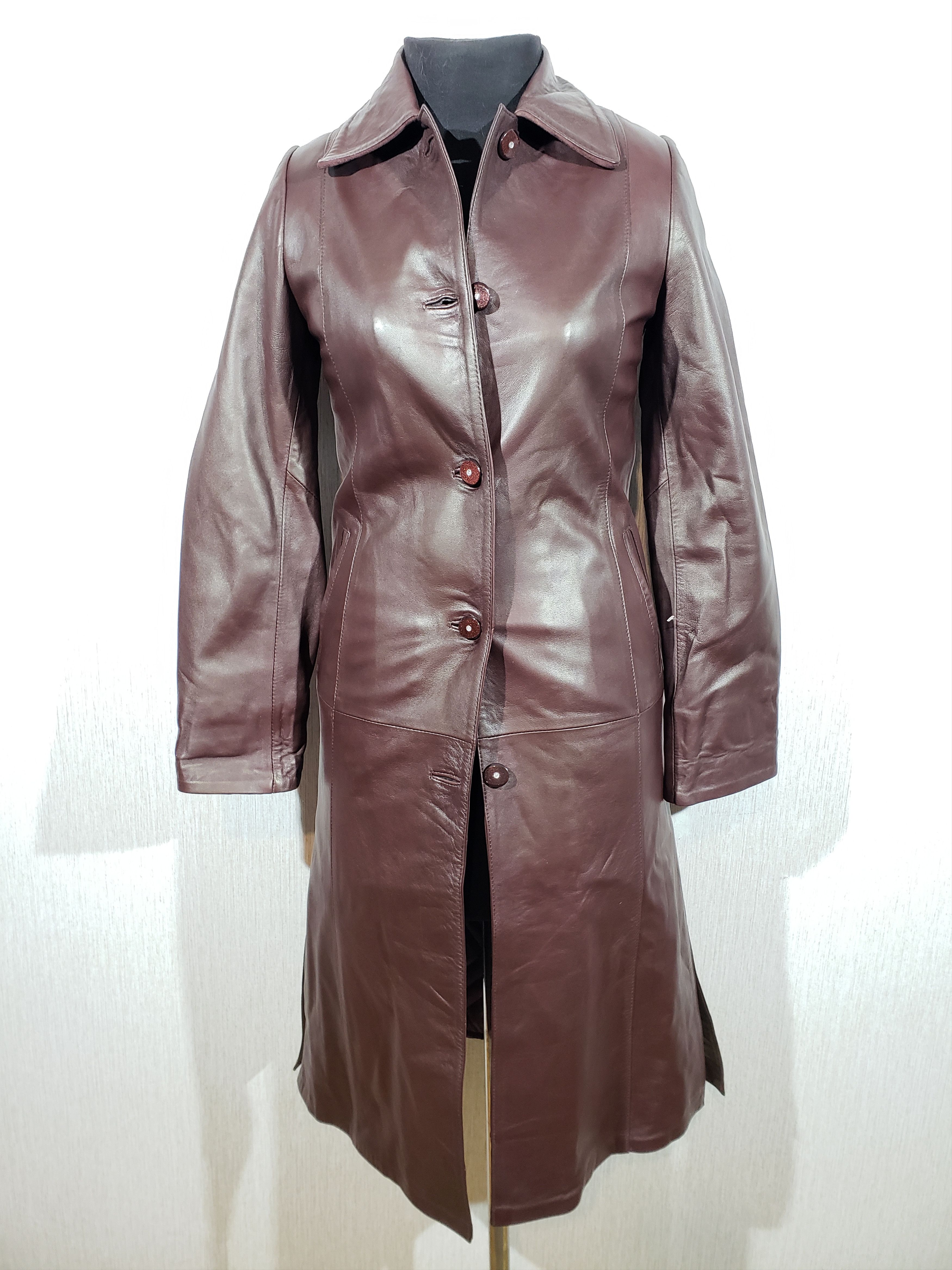 Other Brown women's coat made of genuine leather. Size S / US 4 / IT 40 - 1 Thumbnail