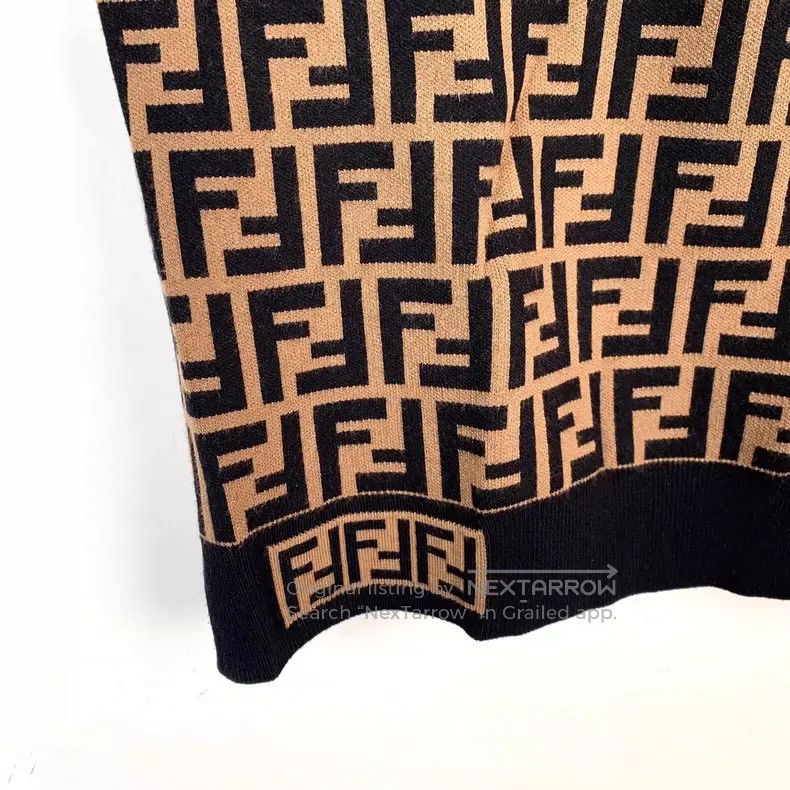 Fendi Fendi Brown Logo Letter Full Print Crewneck Short Sleeve K Size XXS / US 00 / IT 34 - 4 Thumbnail