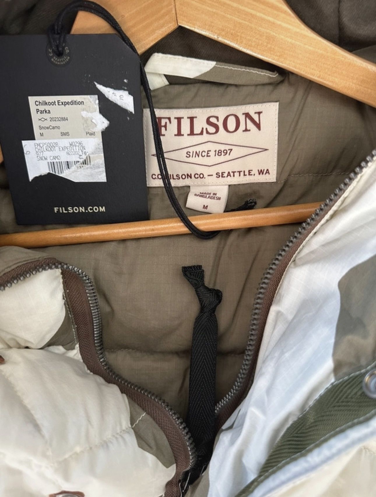 Filson Filson Chilkoot Expedition Parka Snow Camo Down NWT Rare M/L Size US XL / EU 56 / 4 - 8 Thumbnail