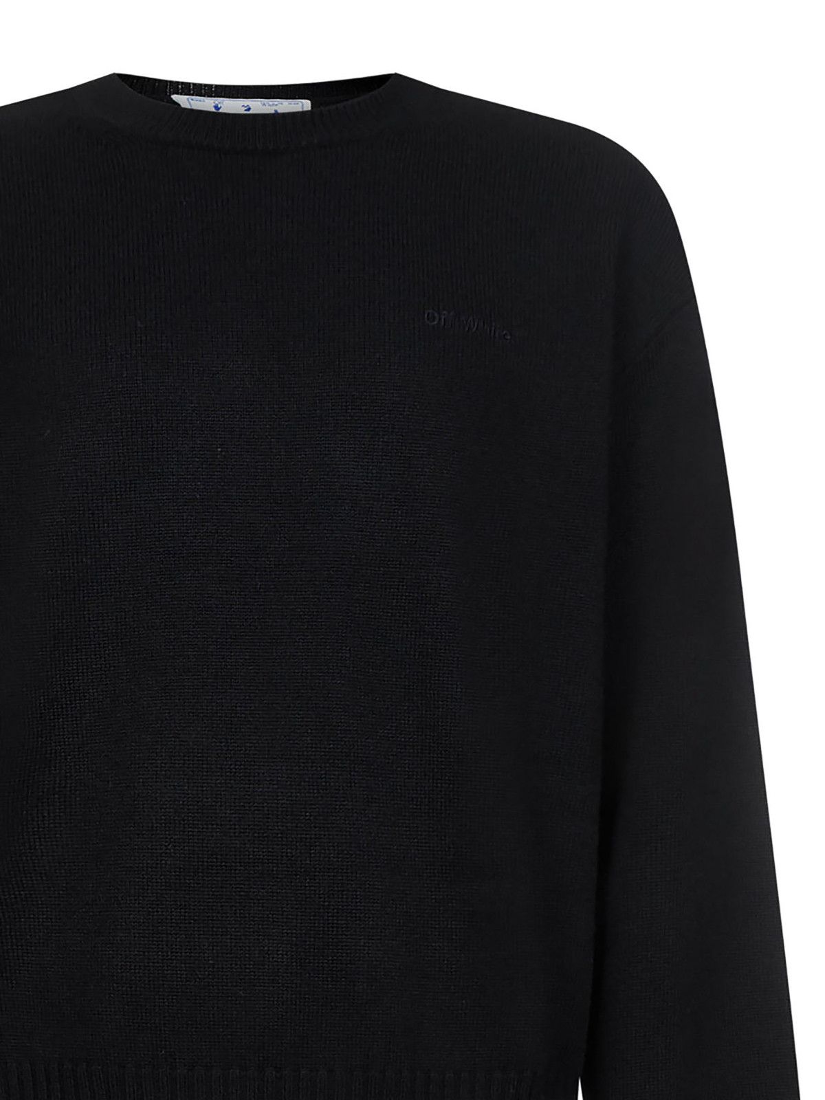 Off-White o1gr1nt0125 For All Knit Wool Crewneck Sweater in Black Size US XL / EU 56 / 4 - 3 Thumbnail