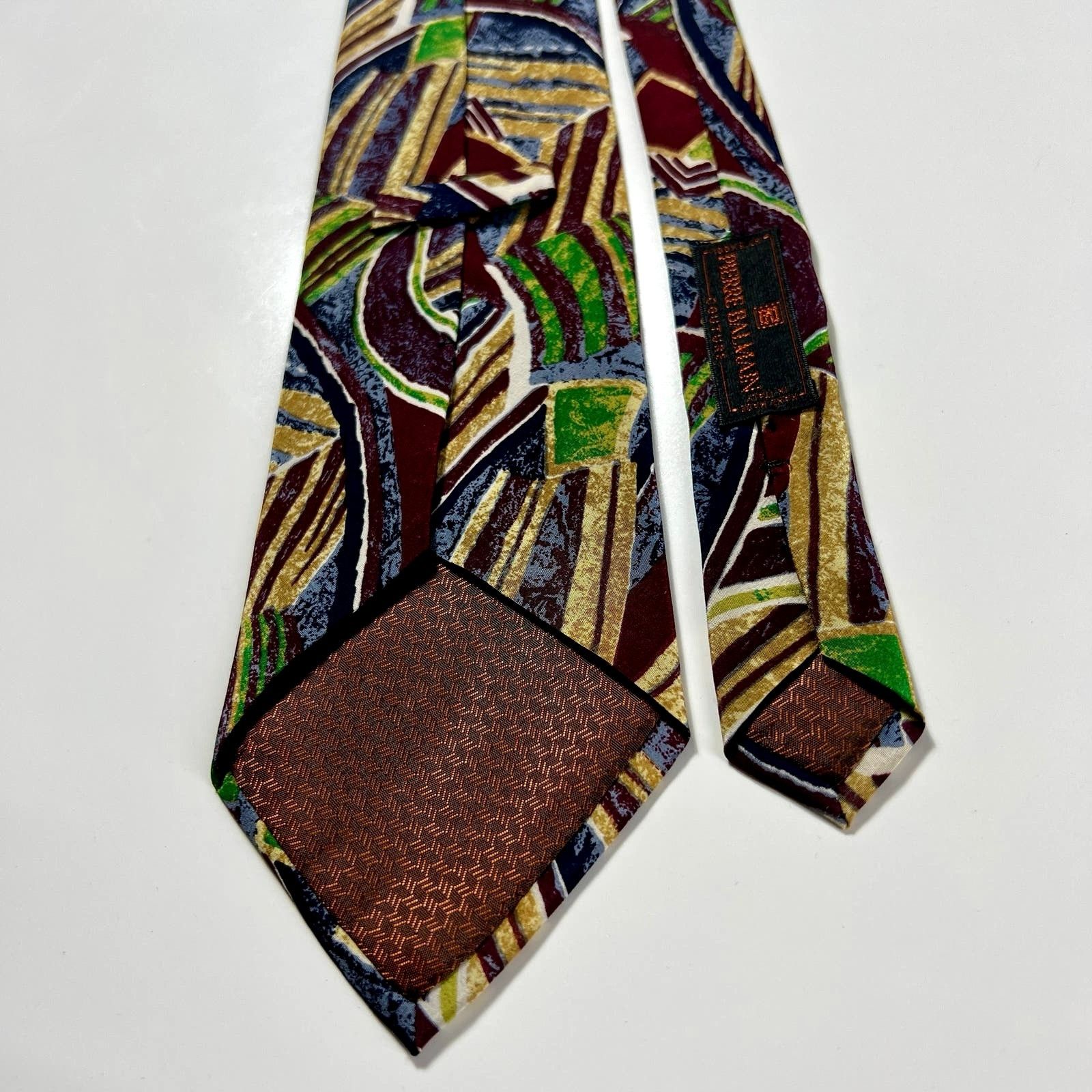 Pierre Balmain Pierre Balmain Men's Tie Blue Red 100% Silk Made In Italy Size ONE SIZE - 2 Thumbnail