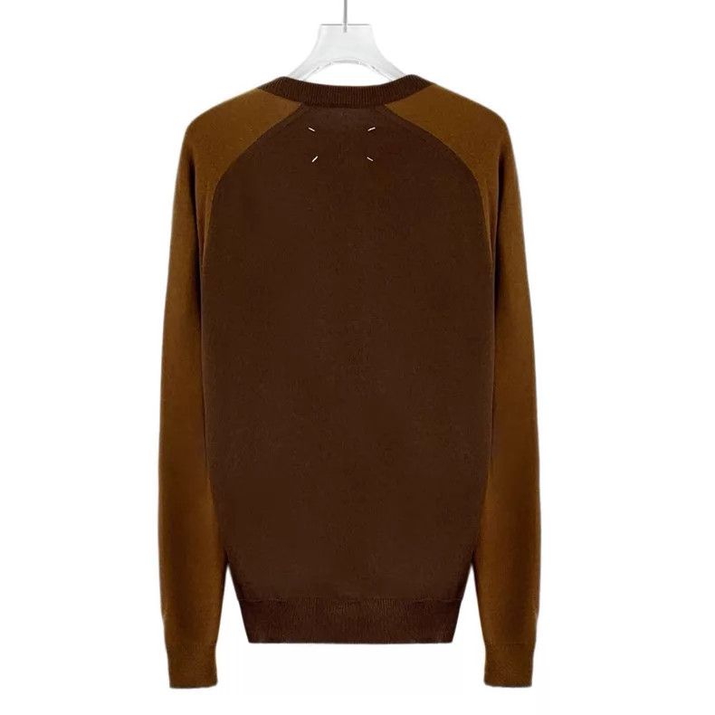 Maison Margiela Maison Margiela Brown V-neck wool knitwear Size US S / EU 44-46 / 1 - 2 Thumbnail