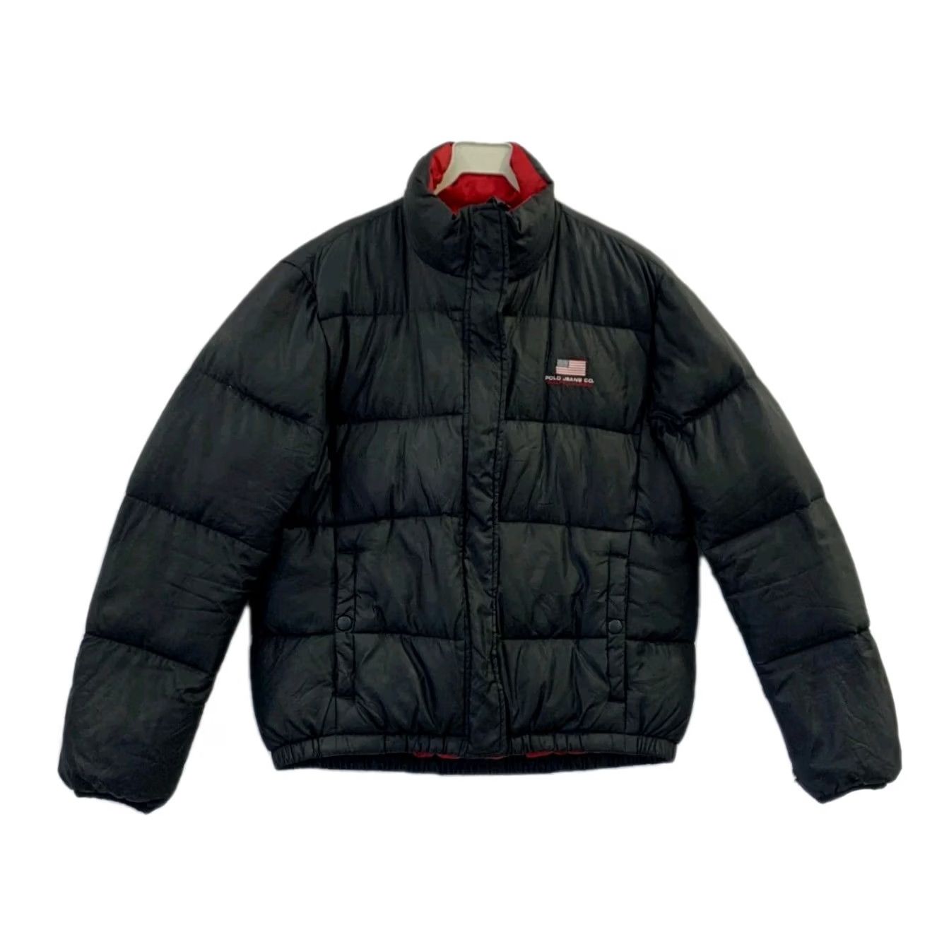 Ralph Lauren Polo Jeans Co. by Ralph Lauren Puffer Jacket Mens Medium Black USA Flag Down#181 Size US M / EU 48-50 / 2 - 2 Thumbnail