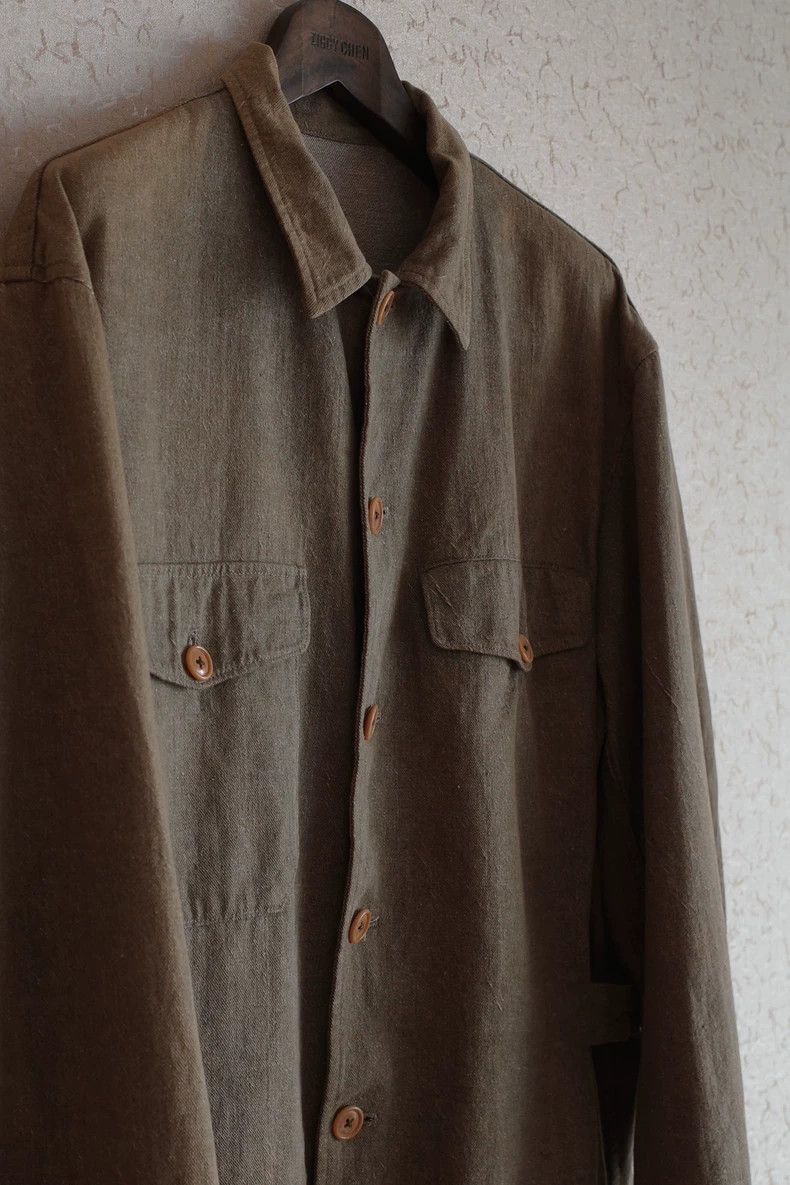Yohji Yamamoto yohji yamamoto size os 90s cotton and linen dyed jacket 250 Size US M / EU 48-50 / 2 - 4 Thumbnail