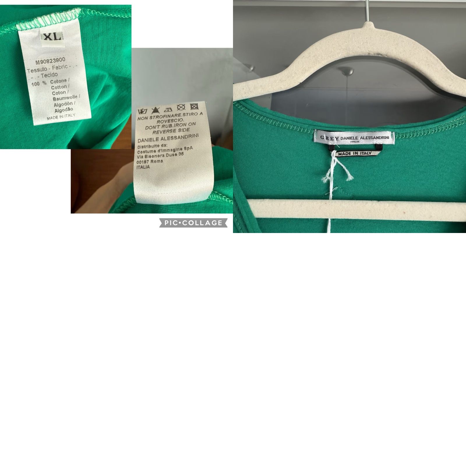 Daniele Alessandrini Daniele Alessandrini V-Neck T-Shirt Top Mens XL Green T-Shirt Top Casual Shirt Made in Italy Size US XL / EU 56 / 4 - 8 Thumbnail