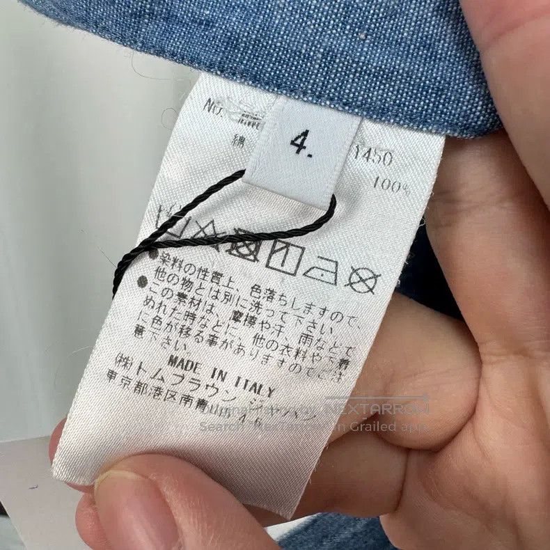 Thom Browne Thom Browne Blue Denim Shirt Size US XL / EU 56 / 4 - 8 Thumbnail