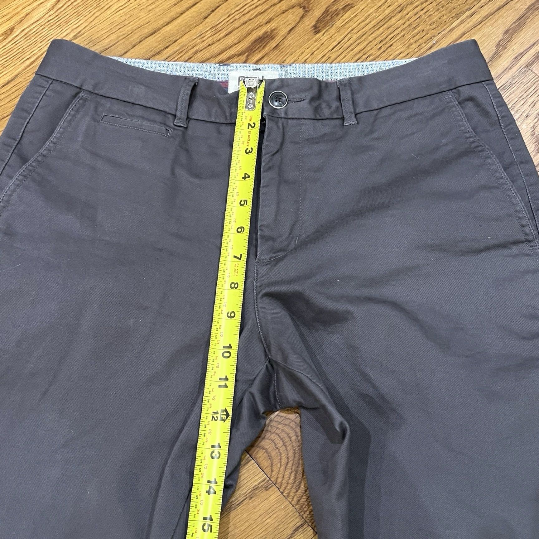 Vintage Perk Slim Fit + Stretch 33x32 Grey Pants Chinos Size US 33 - 4 Thumbnail