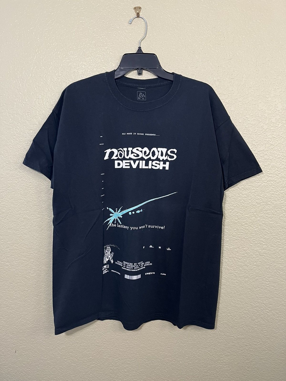 Band Tees Vegyn & Jpegmafia Nauseous T-shirt XL Plz Make it Ruins Size US XL / EU 56 / 4 - 1 Thumbnail