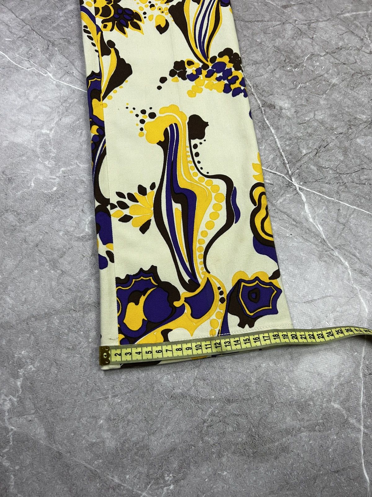 Dolce & Gabbana Dolce Gabbana Floral Pants With Purple And Gold Pattern Size 40" / US 18 - 14 Thumbnail