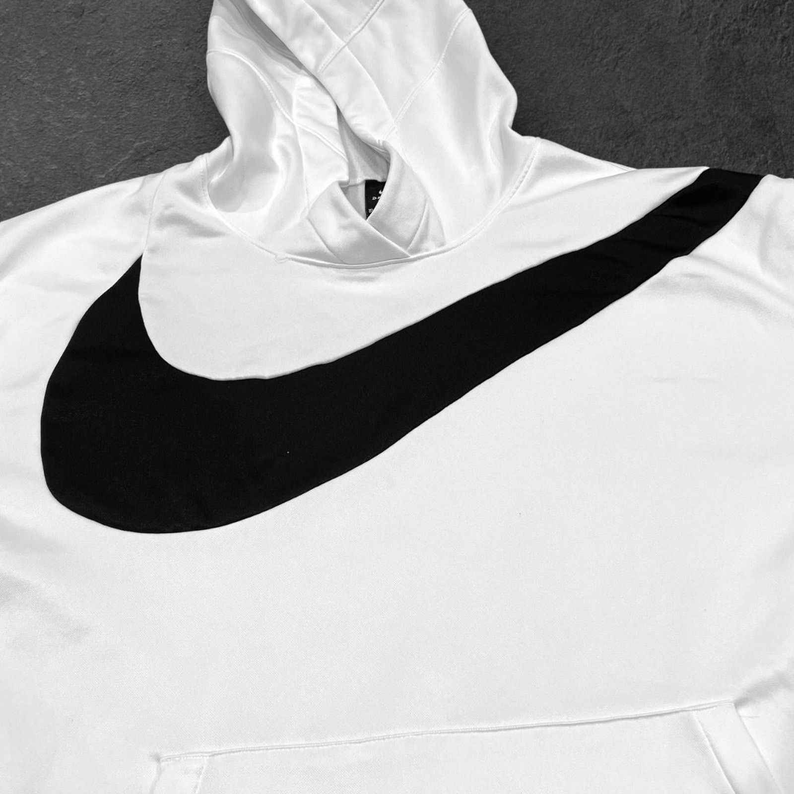 Nike Nike Big Swoosh Logo White Sportswear Fleece Hoodie Size US XL / EU 56 / 4 - 2 Thumbnail