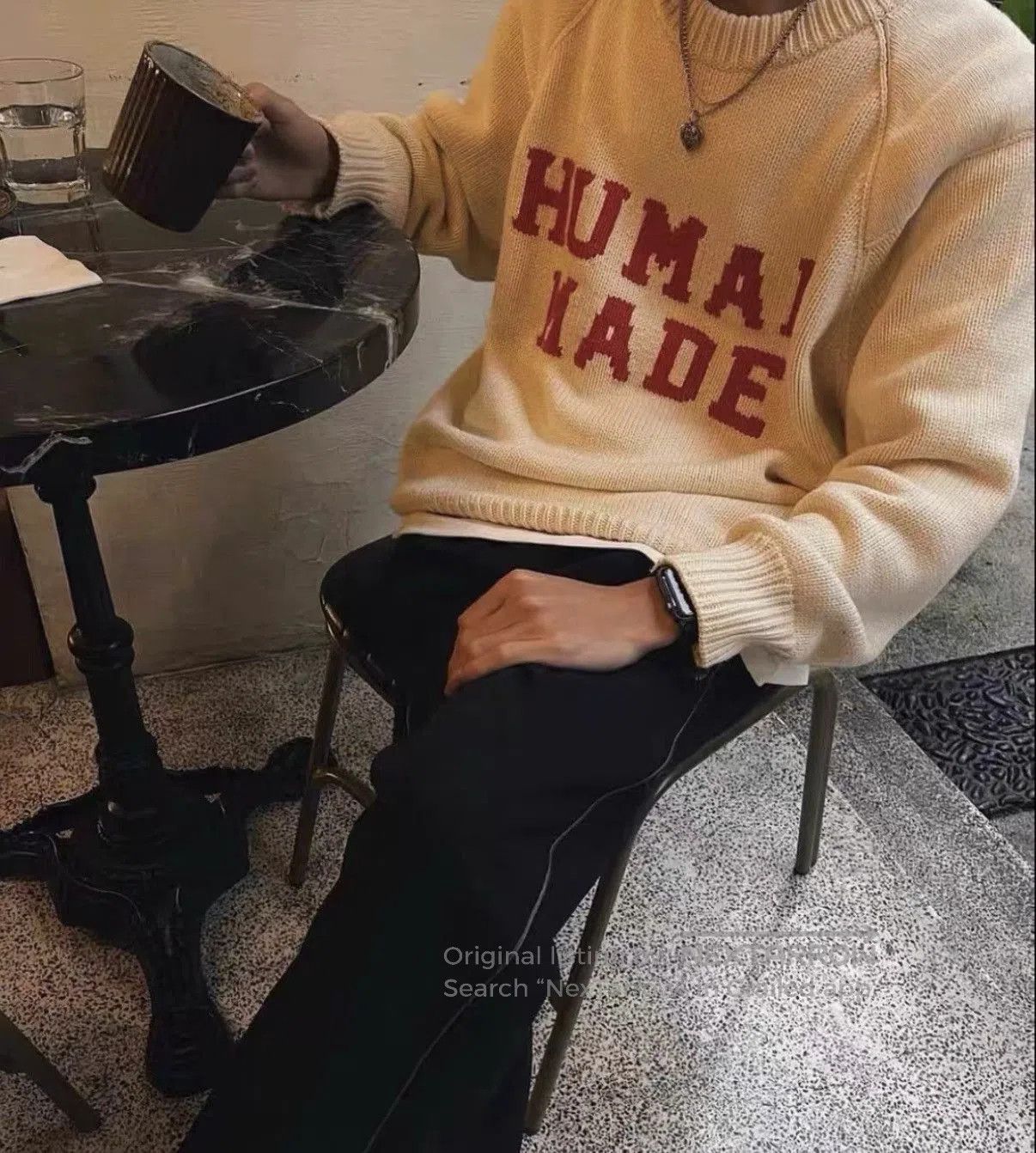 Human Made White Crewneck Sweater with Red Text Design . Size US XL / EU 56 / 4 - 6 Thumbnail