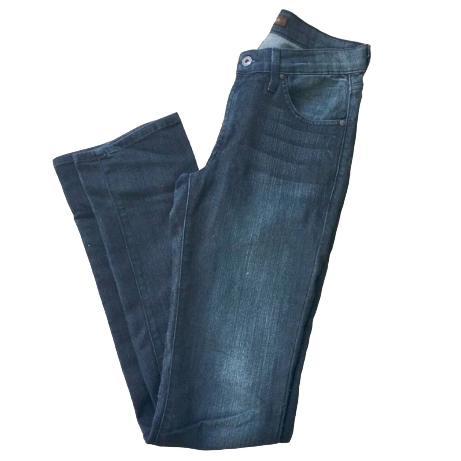 Anthropologie James Jeans Dark Wash High Rise Straight Leg Denim Jeans 27 Size 27" / US 4 / IT 40 - 6 Thumbnail