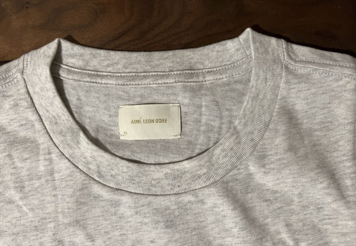 Aime Leon Dore Aime Leon Dore ALD Stacked Logo Short-Sleeve Tee Grey Sz XL Size US XL / EU 56 / 4 - 4 Thumbnail