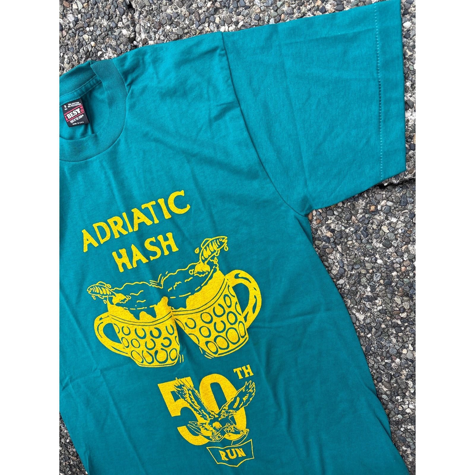 Fruit Of The Loom Vtg 1994 Adriatic Hash run 50th Medium Deadstock shirt Size US M / EU 48-50 / 2 - 4 Thumbnail