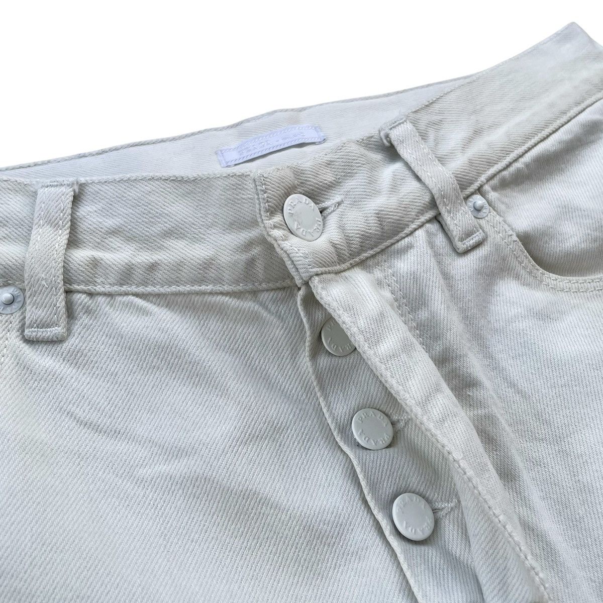 Prada Prada Milano Easy Fit Offwhite Designer Denim Size US 31 - 5 Thumbnail